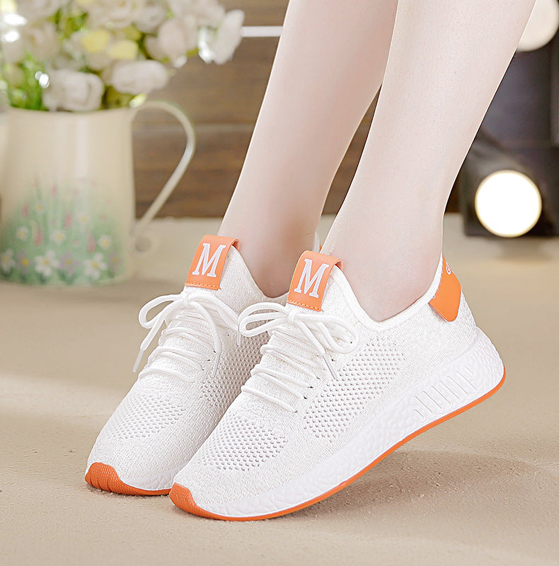 Students wearing flat casual net shoes