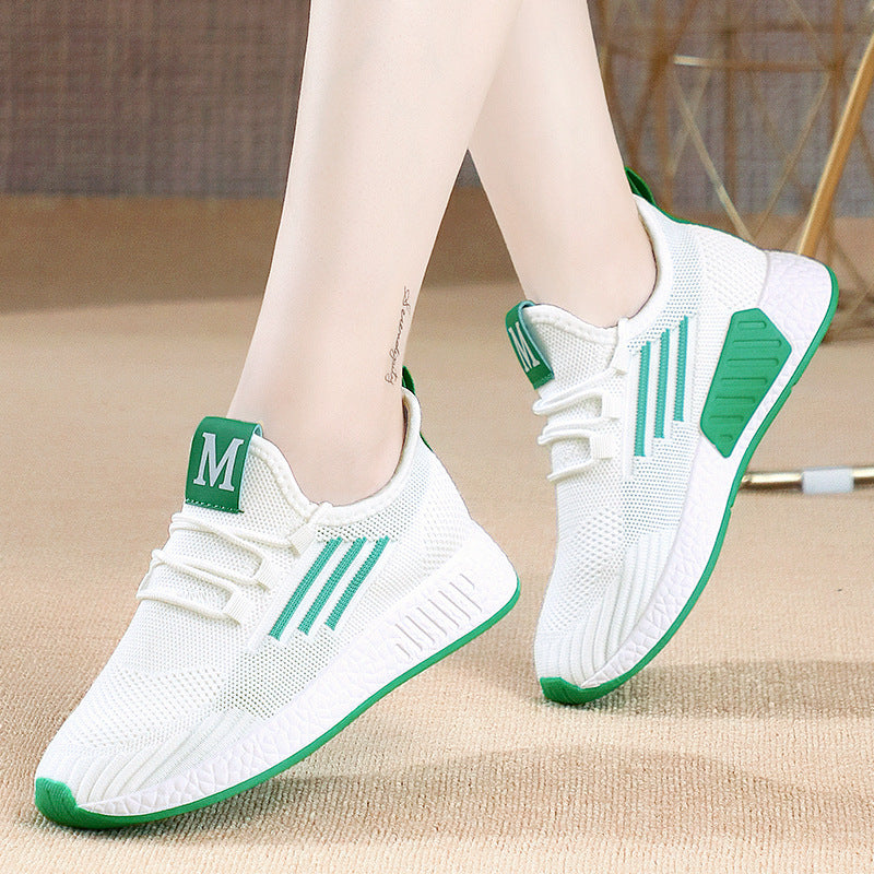 Students wearing flat casual net shoes