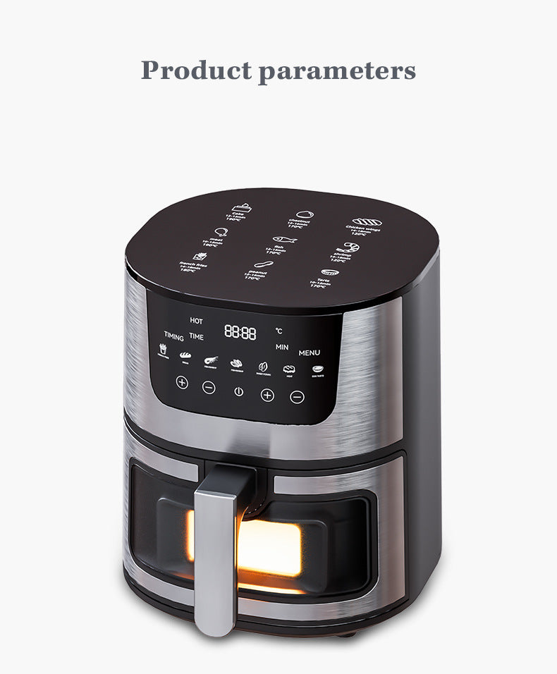Stainless Steel Smart Visual Air Fryer, Food Items / Kitchen & Dining