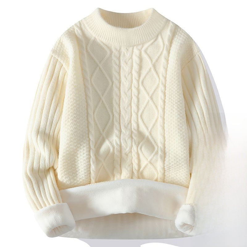 Thickened twisted woolen sweater