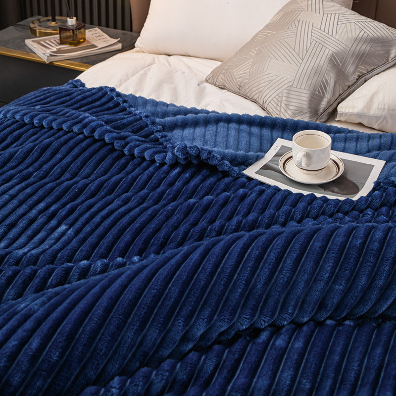 Soft Flannel Rabbit Fur Imitation Blanket