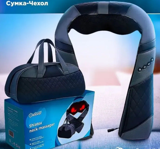 USB nabíjecí masážní přístroj na krk, trapézový sval, ramena, krk, pas, záda, šál, krk, hnětení celého těla