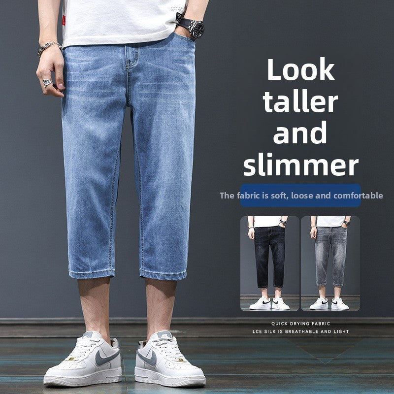 Summer short denim pants for men