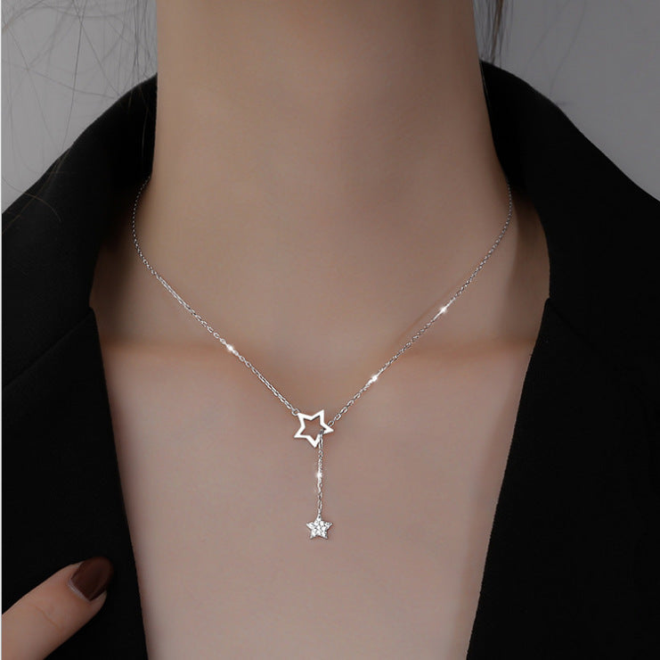 Gold Necklace, Star Necklace Women