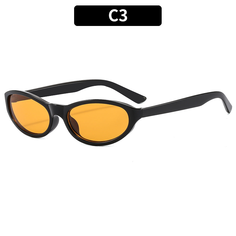 Retro Oval Frame UV400 Sunglasses for Women