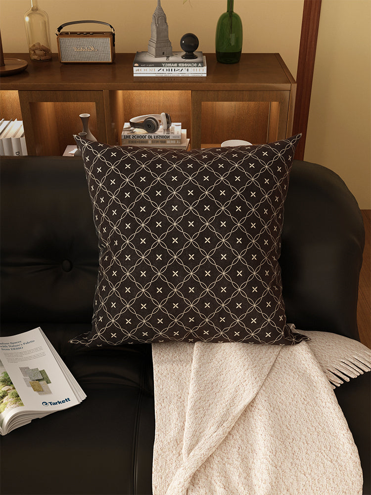 Retro Plaid Sofa Pillow Cushion, Home / Office Decor