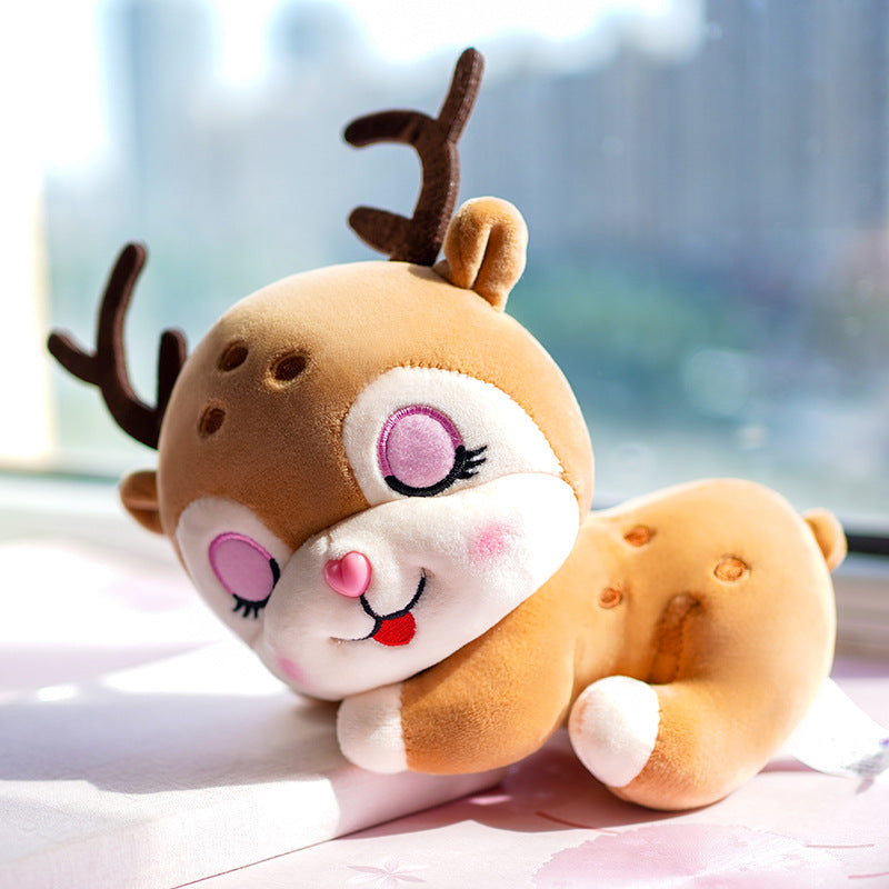 Soft Elk Plush Toy for Kids, Baby Soothing Deer Doll