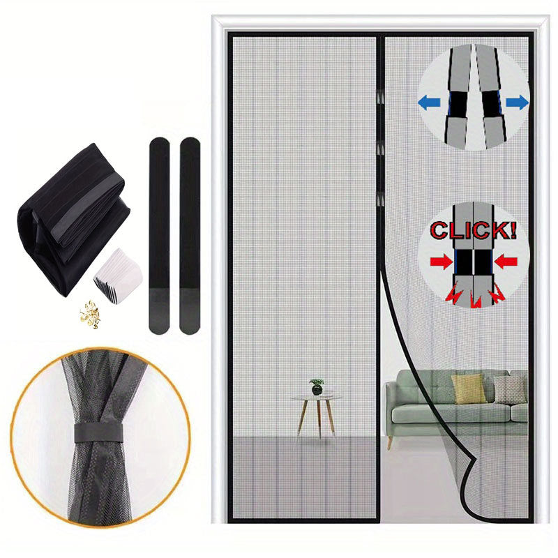 Magnetic Mesh Door Curtain with Anti-Mosquito Design