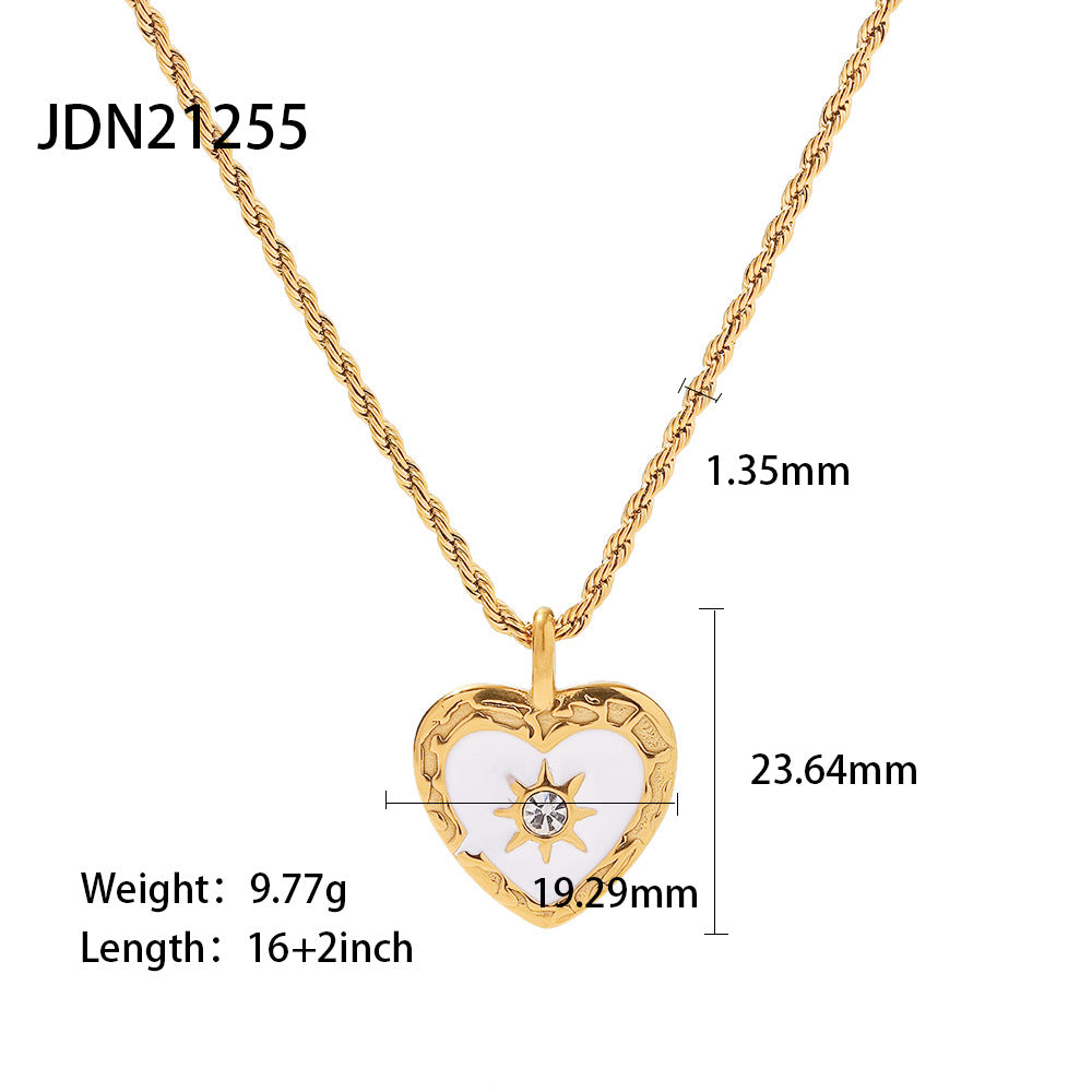 Fashion Stainless Steel Geometric Necklace with Titanium Pendant
