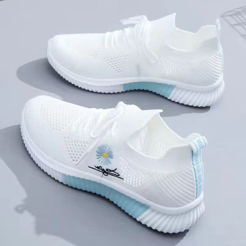 Students wearing flat casual net shoes