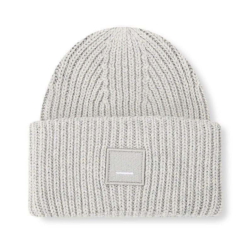 Square Smiley Wool Knitted Winter Hat