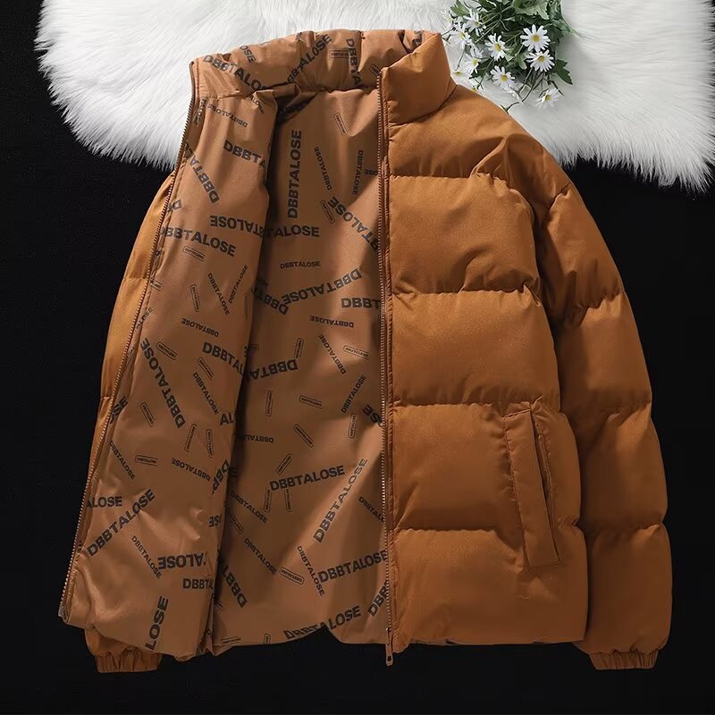 Men's double-sided thick down cotton-padded jackets