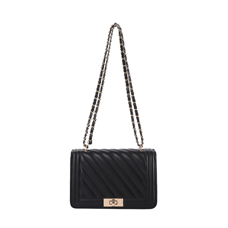 Fashion Simple Elegant Lock Chain Small Bag, Branded Bags
