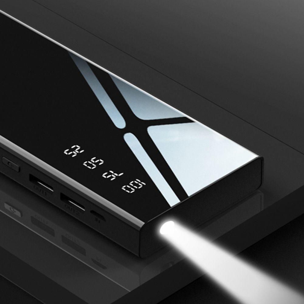 Přenosná externí powerbanka 20 000 mAh s LCD displejem