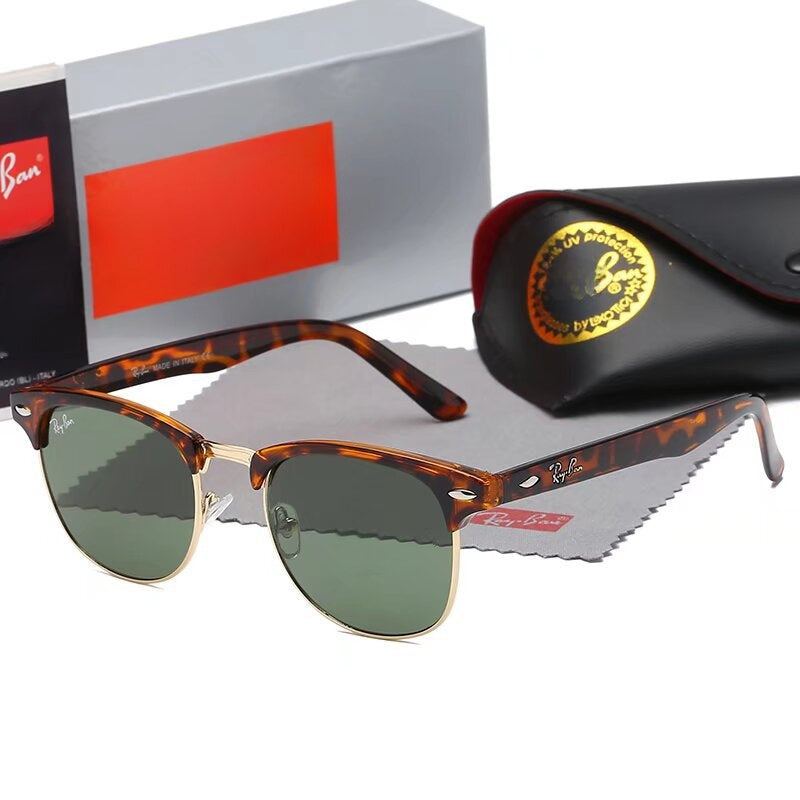Classic Glass Lens Oval Frame Sunglasses