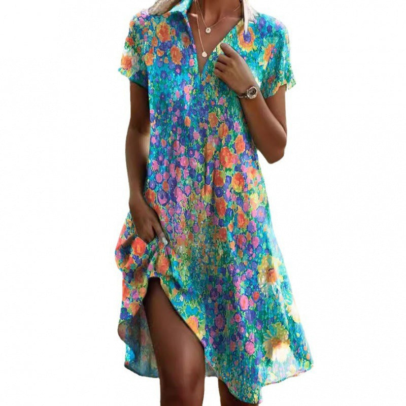 Bohemian print dress for women