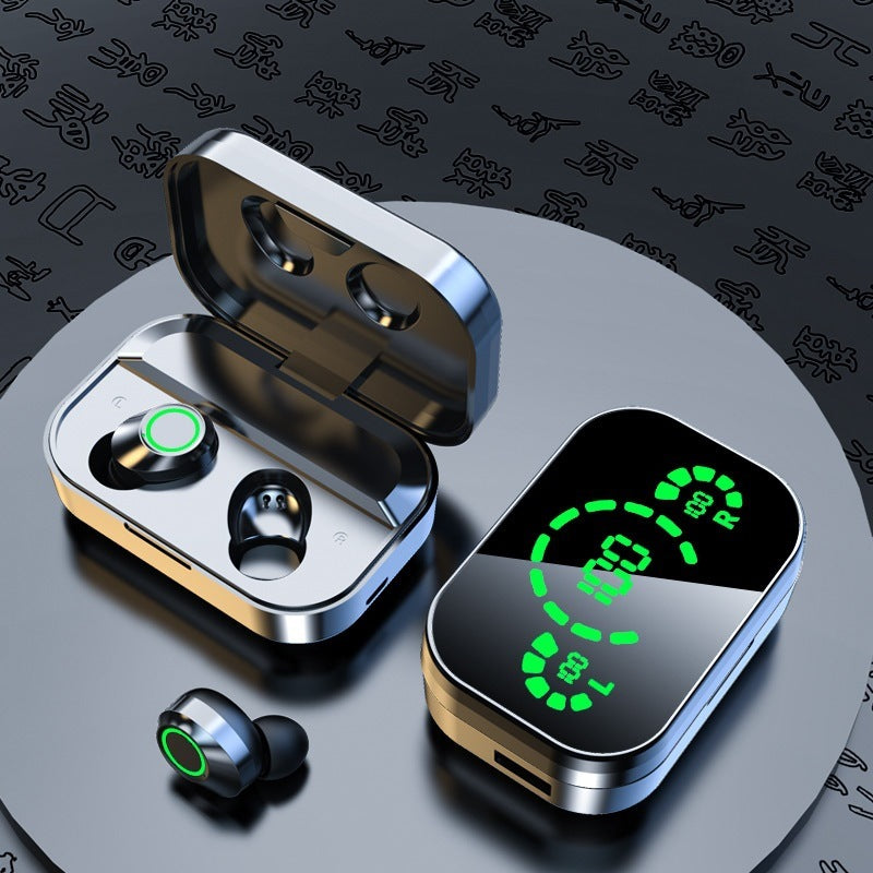 Bezdrátová sluchátka YD03 s technologií Bluetooth TWS, velkoplošná inteligentní digitální obrazovka, dýchací světlo do uší
