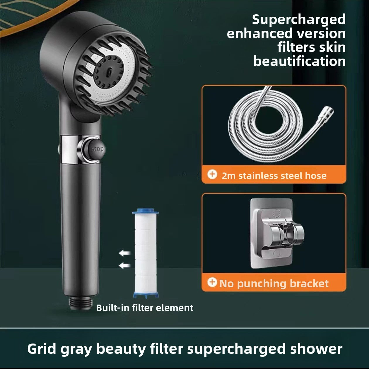 Shower head with water heater