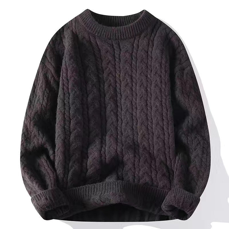 Thickened twisted woolen sweater