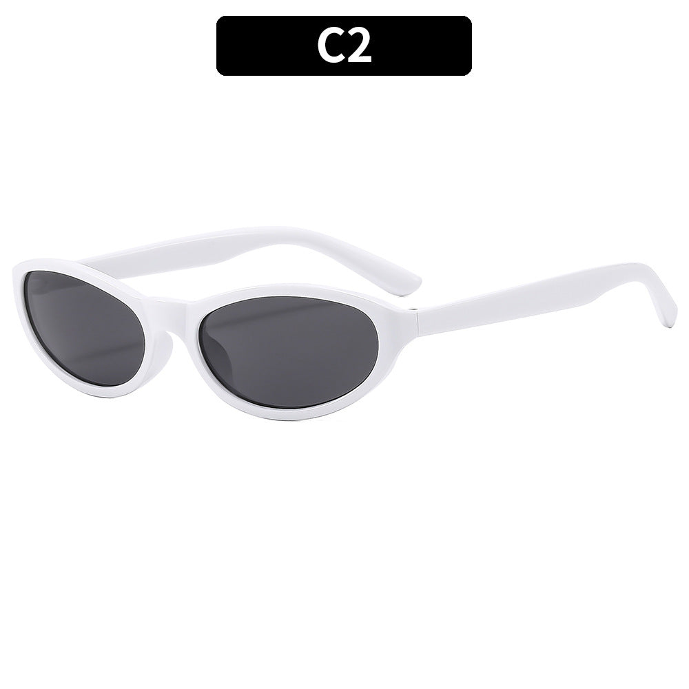 Retro Oval Frame UV400 Sunglasses for Women