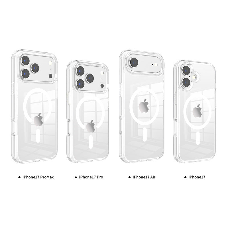 Fully transparent magnetic phone case iphone 17, pro, air, max