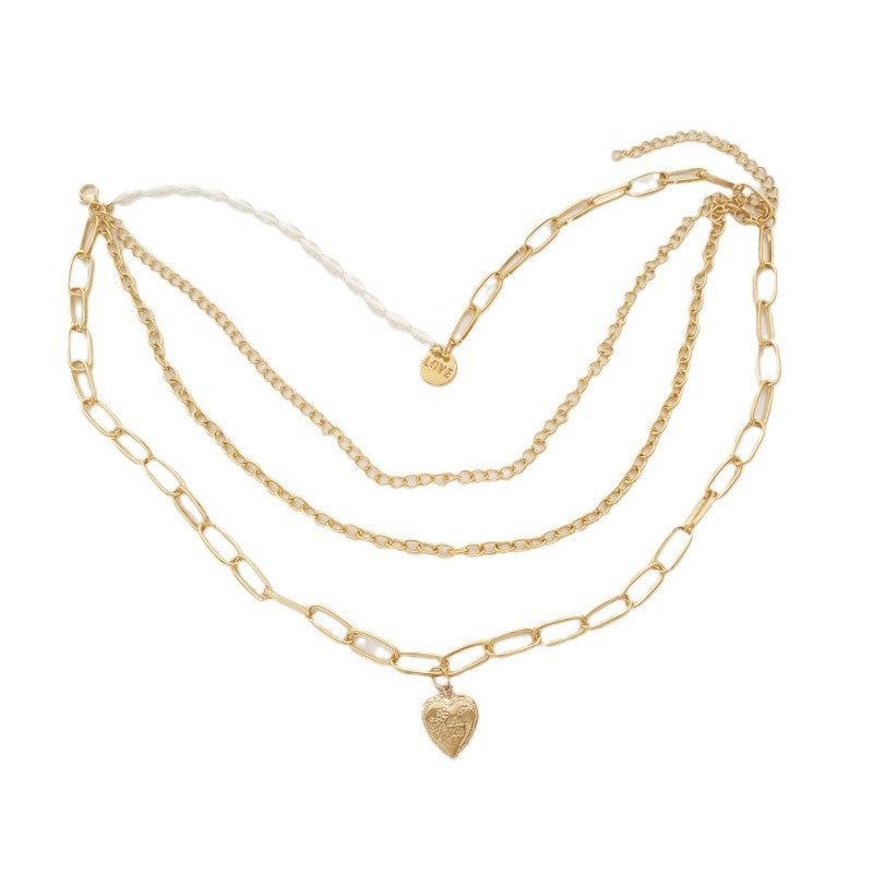 Women's Multi-Layer Heart Pendant Necklace