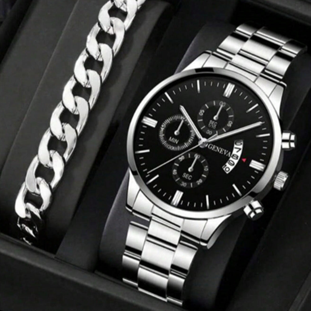 Men?s Quartz Watch ? Three-Eyed Design | Elegant & Durable Wristwatch