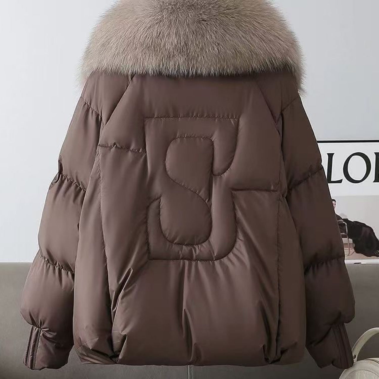 Large-necked cotton-padded jacket, Autumn / Winter Collection