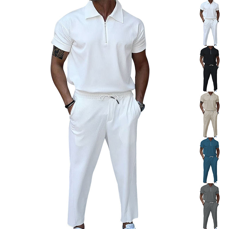 Plus size Men's Solid Color Suit