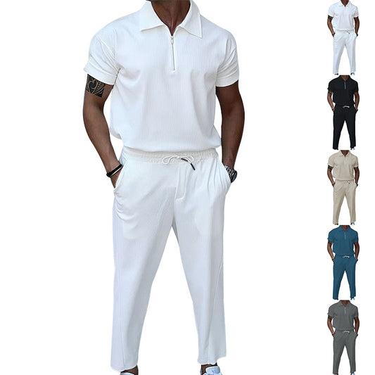 Plus size Men's Solid Color Suit