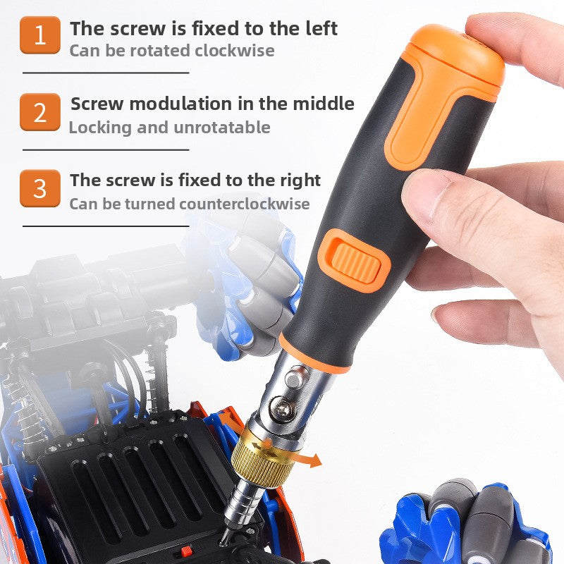 Household Portable 10-in-1 Hidden Bit Multi-Angle Ratchet Corner Screwdriver Set Multi-Functional Screwdriver