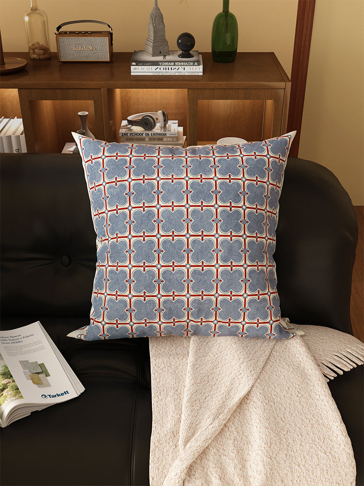 Retro Plaid Sofa Pillow Cushion, Home / Office Decor