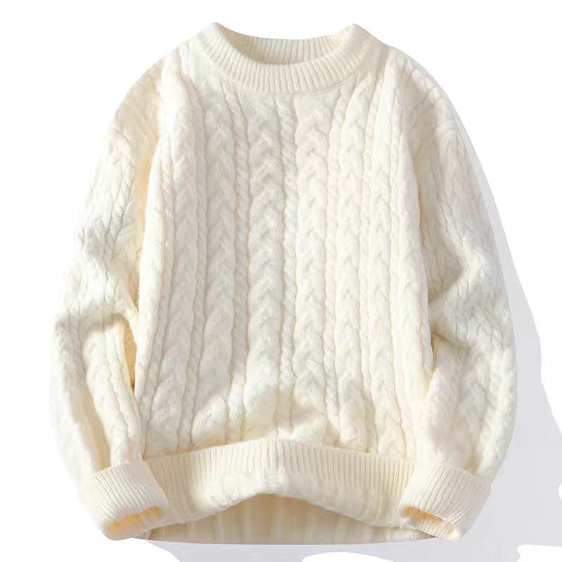 Thickened twisted woolen sweater