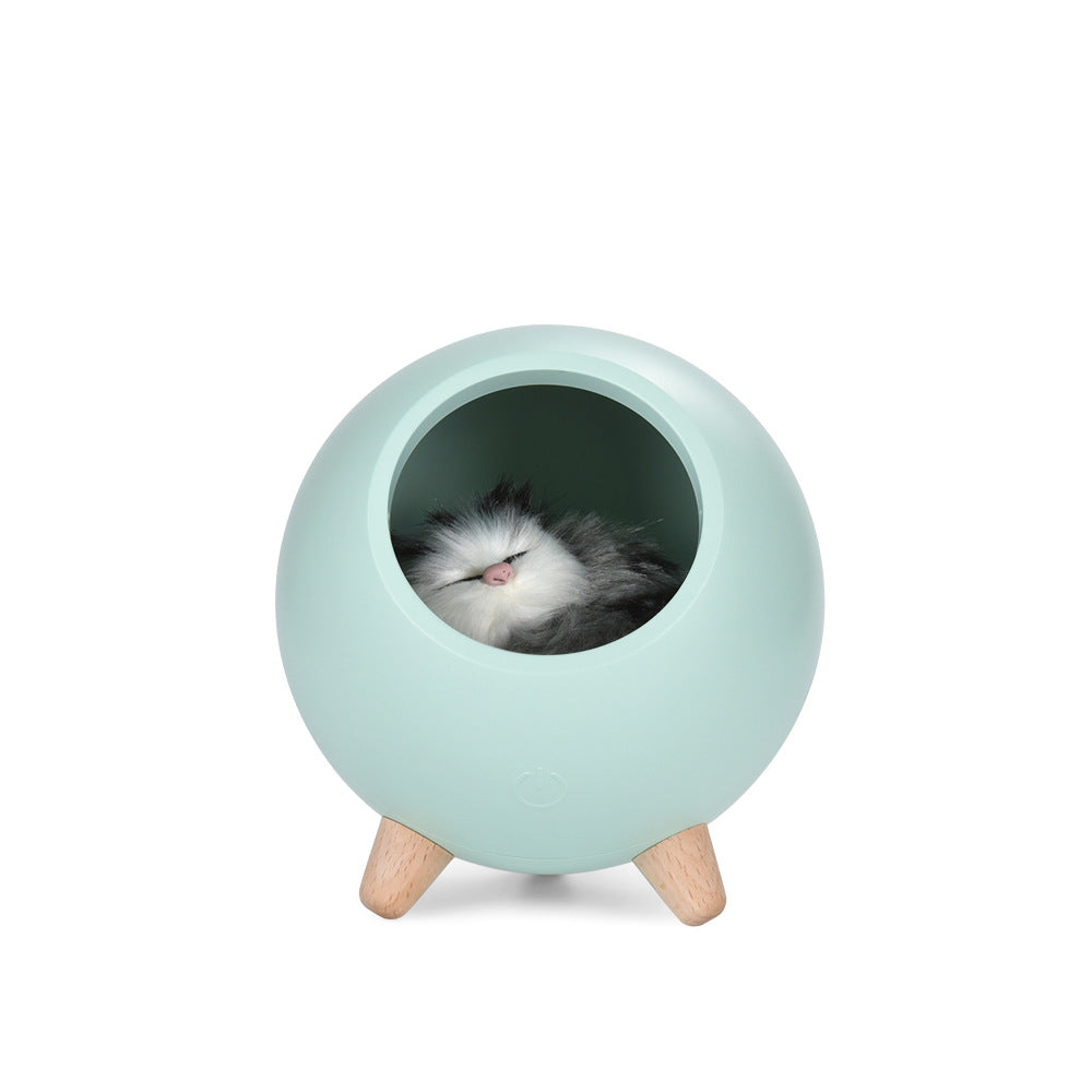 A cartoon cat bed atmosphere night light for girls
