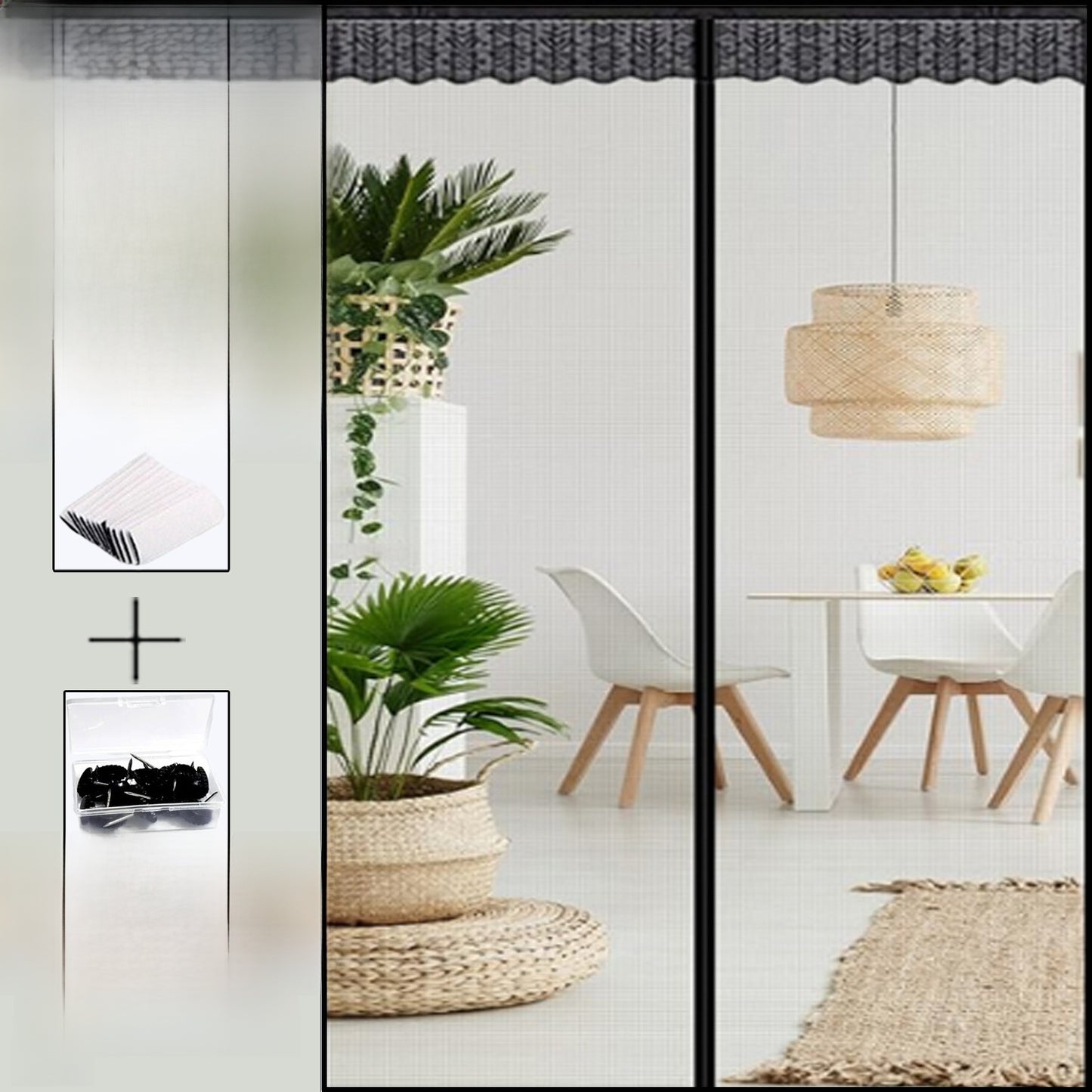 Magnetic Mesh Door Curtain with Anti-Mosquito Design