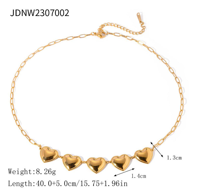 Fashion Stainless Steel Geometric Necklace with Titanium Pendant