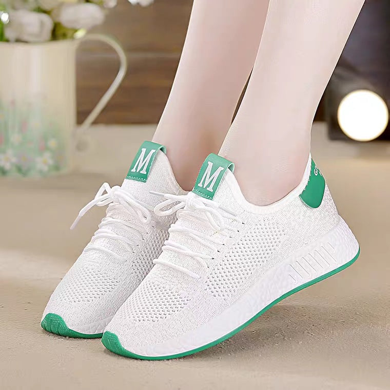 Students wearing flat casual net shoes