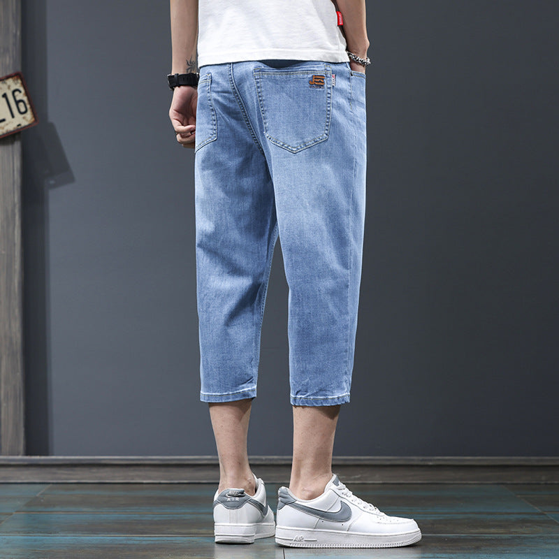 Summer short denim pants for men