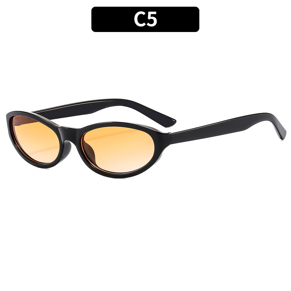 Retro Oval Frame UV400 Sunglasses for Women