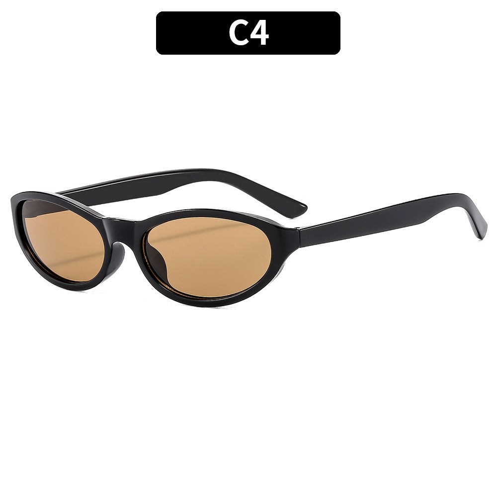 Retro Oval Frame UV400 Sunglasses for Women