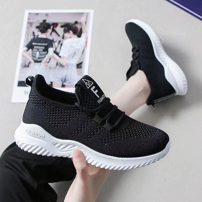 Students wearing flat casual net shoes