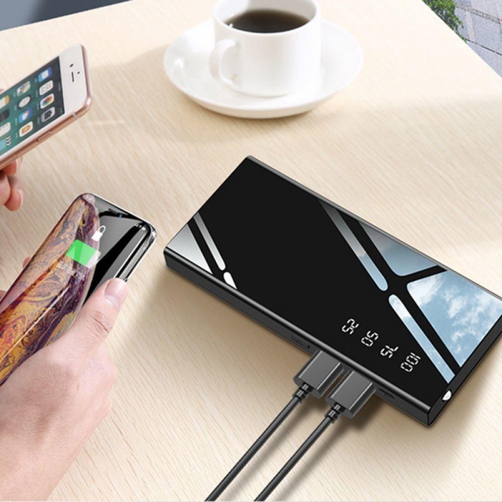 Přenosná externí powerbanka 20 000 mAh s LCD displejem