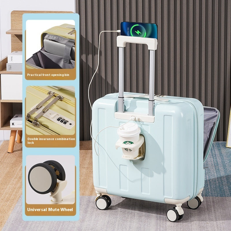 New Full-opening Multi-functional Luggage 18-inch, travel Luggage