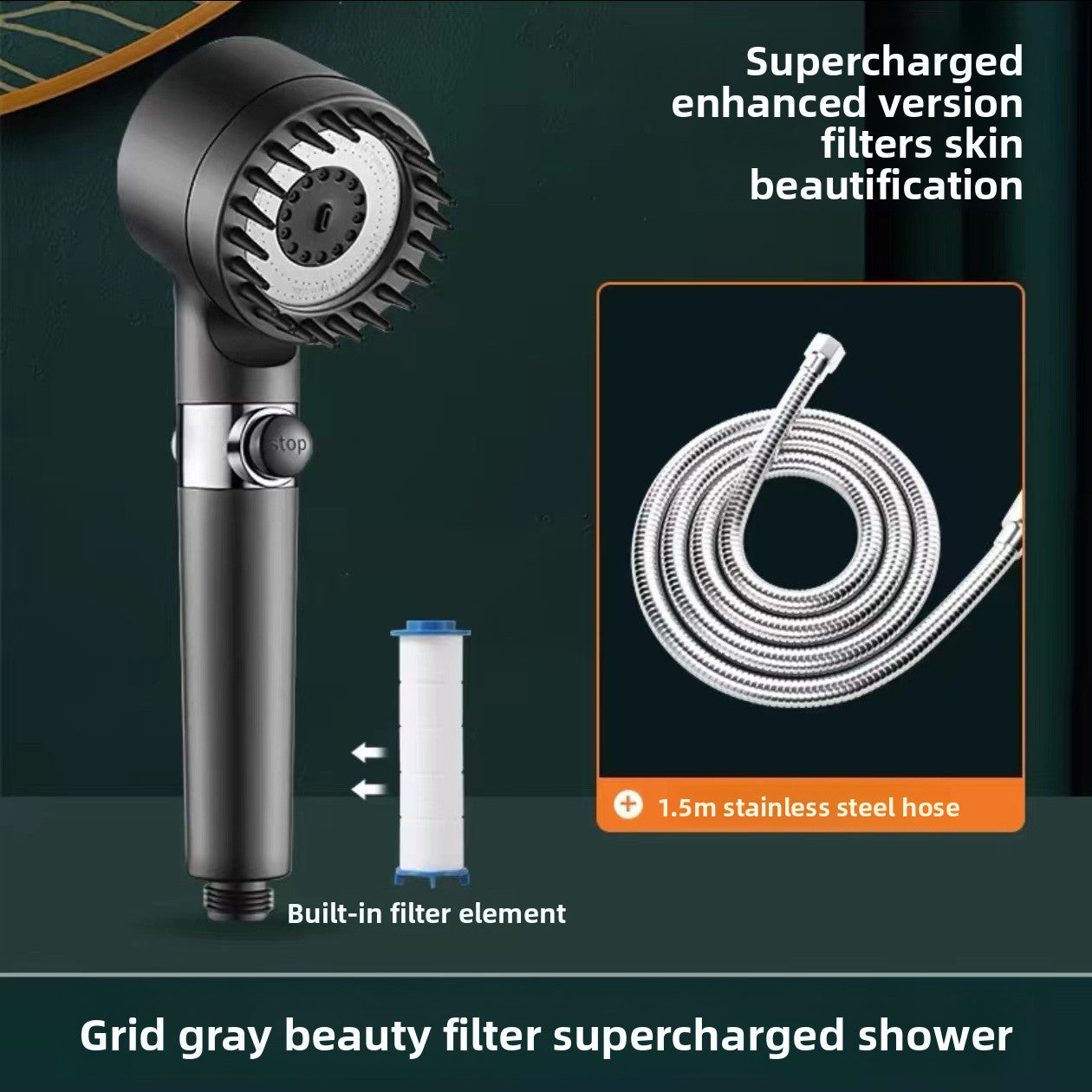 Shower head with water heater