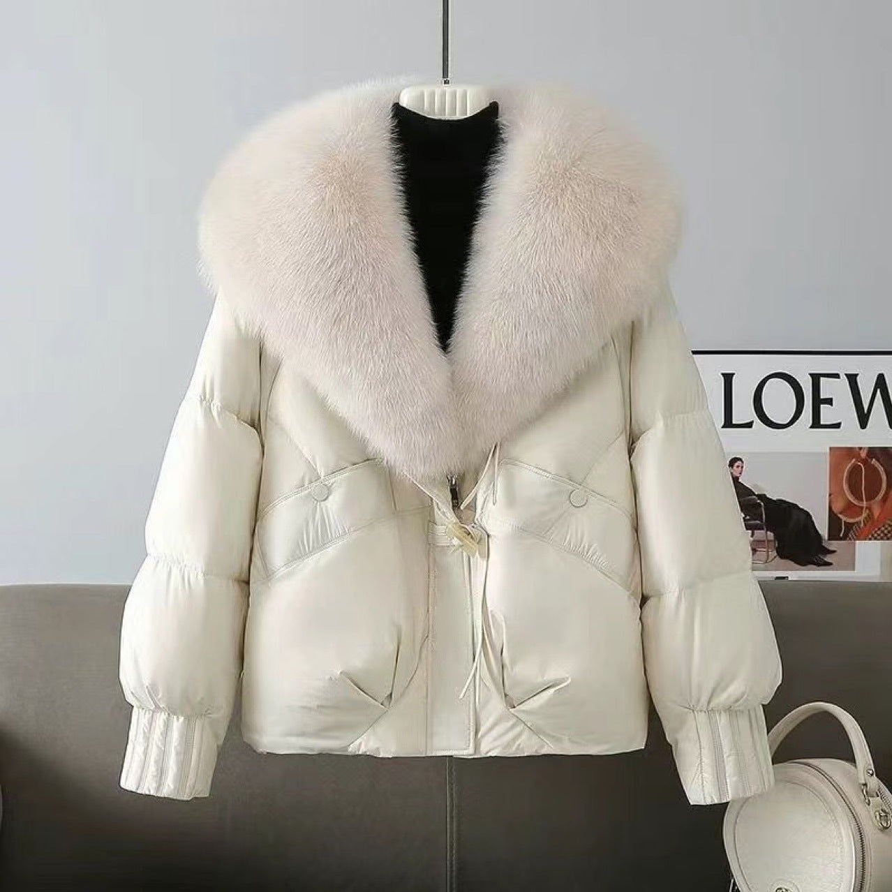 Large-necked cotton-padded jacket, Autumn / Winter Collection