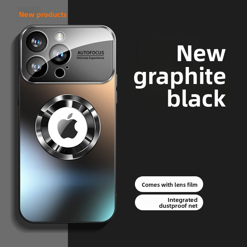 Sandblasted glass magnetic phone case iphone 17