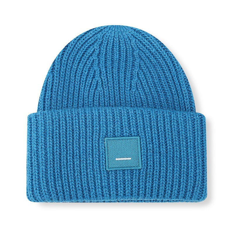 Square Smiley Wool Knitted Winter Hat