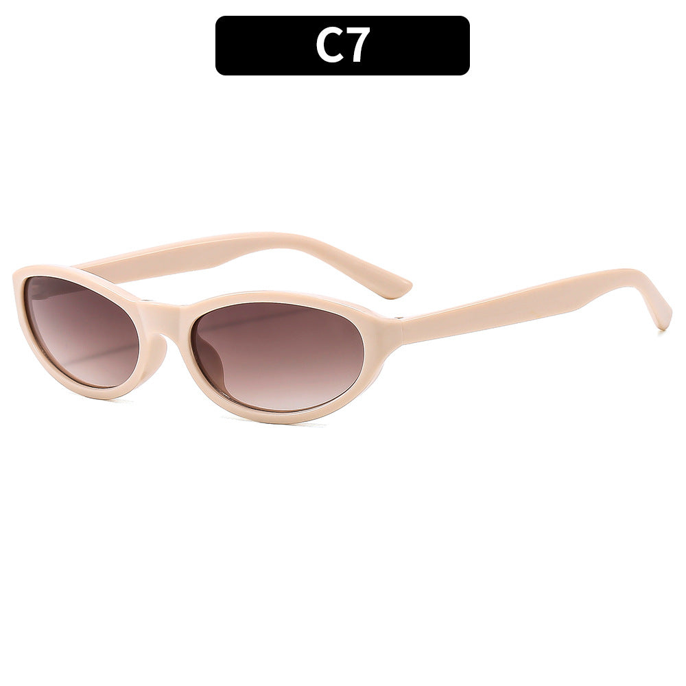 Retro Oval Frame UV400 Sunglasses for Women