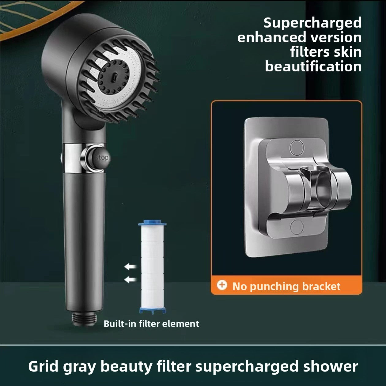 Shower head with water heater