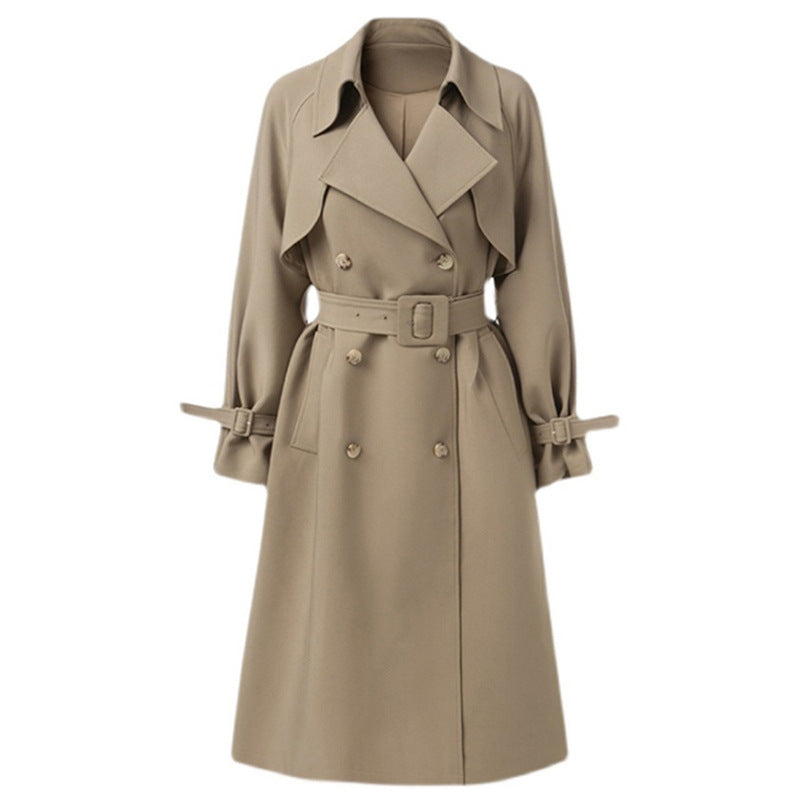 The British overcame the khaki trench coat girl